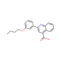 CCCCOc1cccc(-c2cc(C(=O)O)c3ccccc3n2)c1 ZINC000002088449