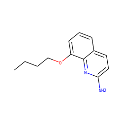 CCCCOc1cccc2ccc(N)nc12 ZINC000003819536