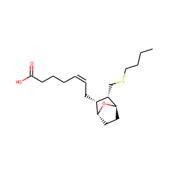 CCCCSC[C@@H]1[C@H]2CC[C@@H](O2)[C@@H]1C/C=C\CCCC(=O)O ZINC000169361362