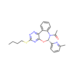 CCCCSc1nnc2c(n1)O[C@@H](c1cccc(C)n1)N(C(C)=O)c1ccccc1-2 ZINC000005102437