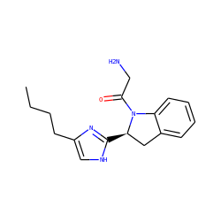 CCCCc1c[nH]c([C@@H]2Cc3ccccc3N2C(=O)CN)n1 ZINC000013588033