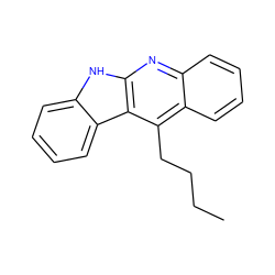 CCCCc1c2ccccc2nc2[nH]c3ccccc3c12 ZINC000007991702