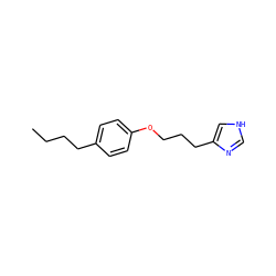 CCCCc1ccc(OCCCc2c[nH]cn2)cc1 ZINC000026466970