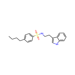 CCCCc1ccc(S(=O)(=O)NCCc2c[nH]c3ccccc23)cc1 ZINC000014978298