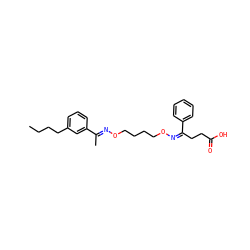 CCCCc1cccc(/C(C)=N/OCCCCO/N=C(/CCC(=O)O)c2ccccc2)c1 ZINC000045338533