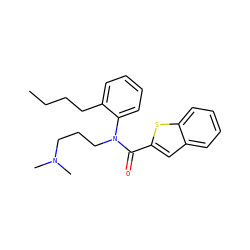 CCCCc1ccccc1N(CCCN(C)C)C(=O)c1cc2ccccc2s1 ZINC000013537661