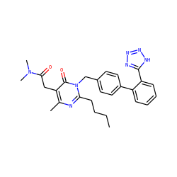 CCCCc1nc(C)c(CC(=O)N(C)C)c(=O)n1Cc1ccc(-c2ccccc2-c2nnn[nH]2)cc1 ZINC000001890619