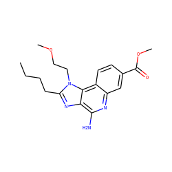 CCCCc1nc2c(N)nc3cc(C(=O)OC)ccc3c2n1CCOC ZINC000103263997