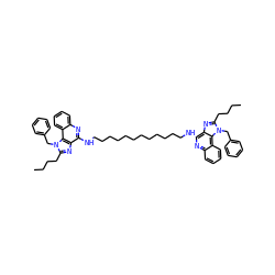 CCCCc1nc2c(NCCCCCCCCCCCCNc3nc4ccccc4c4c3nc(CCCC)n4Cc3ccccc3)nc3ccccc3c2n1Cc1ccccc1 ZINC000095550873