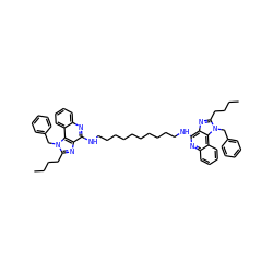 CCCCc1nc2c(NCCCCCCCCCCNc3nc4ccccc4c4c3nc(CCCC)n4Cc3ccccc3)nc3ccccc3c2n1Cc1ccccc1 ZINC000095550872