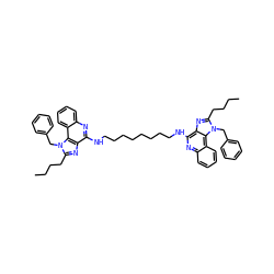 CCCCc1nc2c(NCCCCCCCCNc3nc4ccccc4c4c3nc(CCCC)n4Cc3ccccc3)nc3ccccc3c2n1Cc1ccccc1 ZINC000095550967