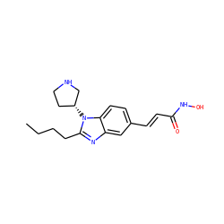 CCCCc1nc2cc(/C=C/C(=O)NO)ccc2n1[C@@H]1CCNC1 ZINC000034987565