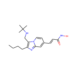 CCCCc1nc2cc(/C=C/C(=O)NO)ccn2c1CNC(C)(C)C ZINC000143066805