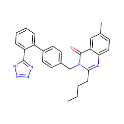 CCCCc1nc2ccc(C)cc2c(=O)n1Cc1ccc(-c2ccccc2-c2nnn[nH]2)cc1 ZINC000028756401