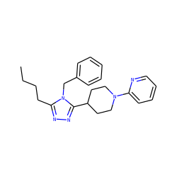 CCCCc1nnc(C2CCN(c3ccccn3)CC2)n1Cc1ccccc1 ZINC000003949331