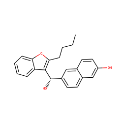 CCCCc1oc2ccccc2c1[C@@H](O)c1ccc2cc(O)ccc2c1 ZINC000013806804