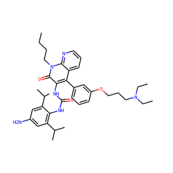 CCCCn1c(=O)c(NC(=O)Nc2c(C(C)C)cc(N)cc2C(C)C)c(-c2cccc(OCCCN(CC)CC)c2)c2cccnc21 ZINC000028565292