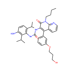 CCCCn1c(=O)c(NC(=O)Nc2c(C(C)C)ccc(N)c2C(C)C)c(-c2cccc(OCCCO)c2)c2cccnc21 ZINC000028565175