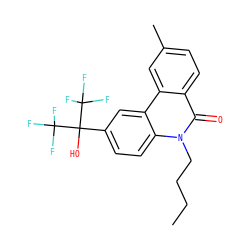 CCCCn1c(=O)c2ccc(C)cc2c2cc(C(O)(C(F)(F)F)C(F)(F)F)ccc21 ZINC000169337114