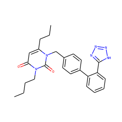 CCCCn1c(=O)cc(CCC)n(Cc2ccc(-c3ccccc3-c3nnn[nH]3)cc2)c1=O ZINC000001548373