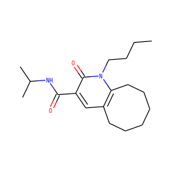 CCCCn1c2c(cc(C(=O)NC(C)C)c1=O)CCCCCC2 ZINC000096929215