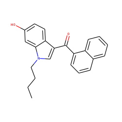 CCCCn1cc(C(=O)c2cccc3ccccc23)c2ccc(O)cc21 ZINC000064858591