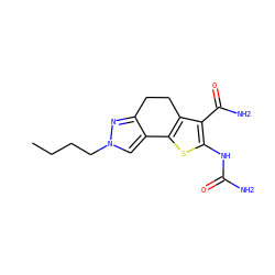 CCCCn1cc2c(n1)CCc1c-2sc(NC(N)=O)c1C(N)=O ZINC000066098618