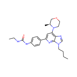 CCCCn1cnc2c(N3CCOC[C@@H]3C)cc(-c3ccc(NC(=O)NCC)cc3)nc21 ZINC001772625546