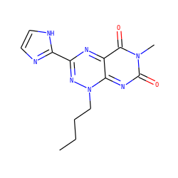 CCCCn1nc(-c2ncc[nH]2)nc2c(=O)n(C)c(=O)nc1-2 ZINC000101274715