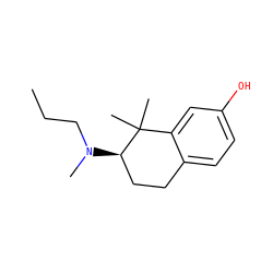 CCCN(C)[C@@H]1CCc2ccc(O)cc2C1(C)C ZINC000013583889