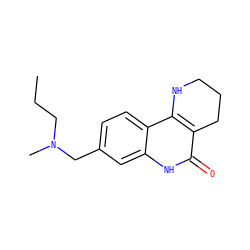 CCCN(C)Cc1ccc2c3c(c(=O)[nH]c2c1)CCCN3 ZINC000118734287