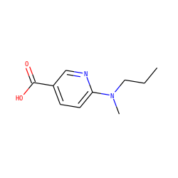 CCCN(C)c1ccc(C(=O)O)cn1 ZINC000028825518