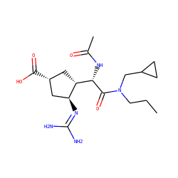 CCCN(CC1CC1)C(=O)[C@@H](NC(C)=O)[C@H]1C[C@@H](C(=O)O)C[C@@H]1N=C(N)N ZINC000013560236