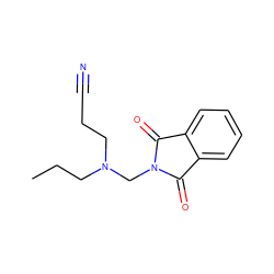 CCCN(CCC#N)CN1C(=O)c2ccccc2C1=O ZINC000027440250