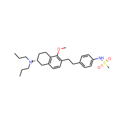 CCCN(CCC)[C@@H]1CCc2c(ccc(CCc3ccc(NS(C)(=O)=O)cc3)c2OC)C1 ZINC000027327721