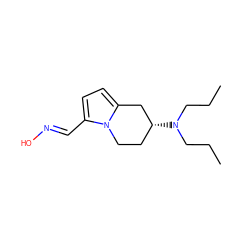 CCCN(CCC)[C@@H]1CCn2c(/C=N/O)ccc2C1 ZINC000013642169