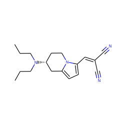 CCCN(CCC)[C@@H]1CCn2c(C=C(C#N)C#N)ccc2C1 ZINC000013642181