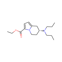 CCCN(CCC)[C@@H]1CCn2c(ccc2C(=O)OCC)C1 ZINC000013642157
