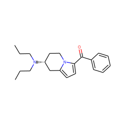 CCCN(CCC)[C@@H]1CCn2c(ccc2C(=O)c2ccccc2)C1 ZINC000013642139