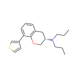 CCCN(CCC)[C@@H]1COc2c(cccc2-c2ccsc2)C1 ZINC000029328756
