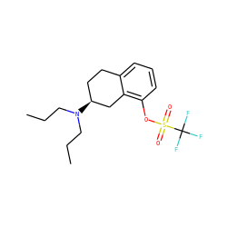 CCCN(CCC)[C@H]1CCc2cccc(OS(=O)(=O)C(F)(F)F)c2C1 ZINC000036187760