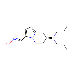 CCCN(CCC)[C@H]1CCn2c(/C=N/O)ccc2C1 ZINC000101366461