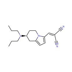 CCCN(CCC)[C@H]1CCn2c(C=C(C#N)C#N)ccc2C1 ZINC000013642184
