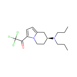 CCCN(CCC)[C@H]1CCn2c(ccc2C(=O)C(Cl)(Cl)Cl)C1 ZINC000013642154