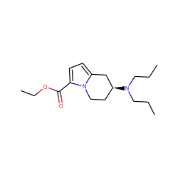 CCCN(CCC)[C@H]1CCn2c(ccc2C(=O)OCC)C1 ZINC000013642160