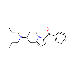 CCCN(CCC)[C@H]1CCn2c(ccc2C(=O)c2ccccc2)C1 ZINC000013642142