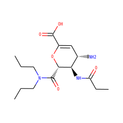 CCCN(CCC)C(=O)[C@@H]1OC(C(=O)O)=C[C@H](N)[C@H]1NC(=O)CC ZINC000003933031