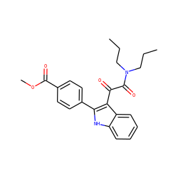 CCCN(CCC)C(=O)C(=O)c1c(-c2ccc(C(=O)OC)cc2)[nH]c2ccccc12 ZINC000473084254