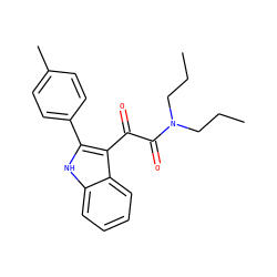 CCCN(CCC)C(=O)C(=O)c1c(-c2ccc(C)cc2)[nH]c2ccccc12 ZINC000013560054