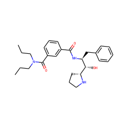 CCCN(CCC)C(=O)c1cccc(C(=O)N[C@@H](Cc2ccccc2)[C@H](O)[C@H]2CCCN2)c1 ZINC001772585069